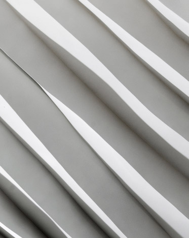 Monolithic ceiling in white