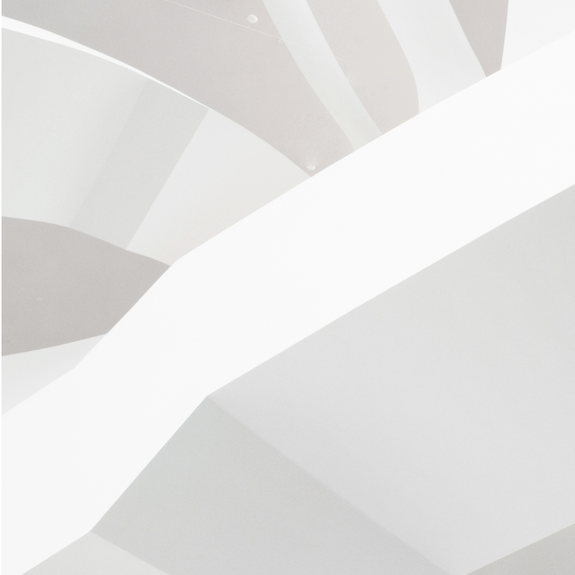 Monolithic ceiling in white