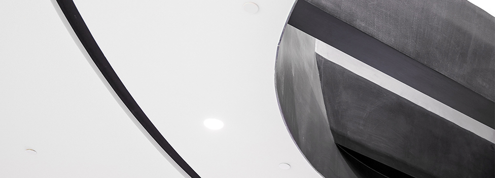 Rockfon Mono Acoustic ceiling in white curved